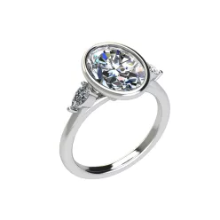   Ékszerpalota eljegyzési gyűrű 3,0ct gyémánttal BRK512 fehér arany