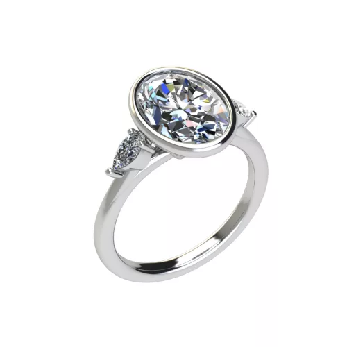Ékszerpalota eljegyzési gyűrű 3,0ct gyémánttal BRK512 fehér arany