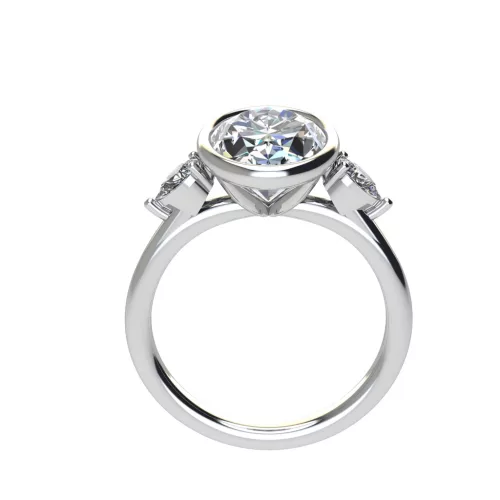 Ékszerpalota eljegyzési gyűrű 3,0ct gyémánttal BRK512 fehér arany