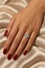 Ékszerpalota eljegyzési gyűrű 3,0ct gyémánttal BRK512 fehér arany