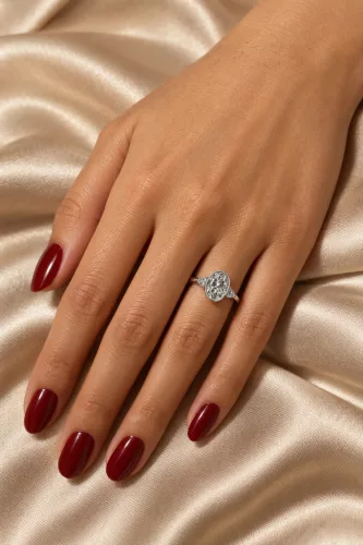 Ékszerpalota eljegyzési gyűrű 3,0ct gyémánttal BRK512 fehér arany