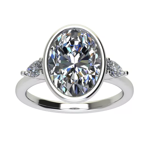 Ékszerpalota eljegyzési gyűrű 3,0ct gyémánttal BRK512 fehér arany