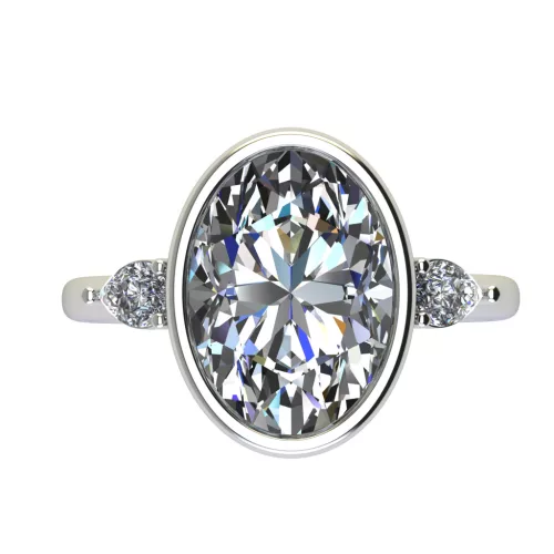 Ékszerpalota eljegyzési gyűrű 3,0ct gyémánttal BRK512 fehér arany