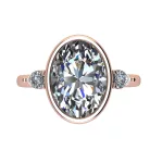 Ékszerpalota eljegyzési gyűrű 3,0ct G/VS gyémánttal BRK512 rozé arany