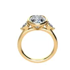 Ékszerpalota eljegyzési gyűrű 3,0ct G/VS gyémánttal BRK512 sárga arany