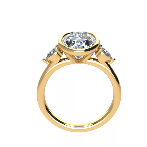 Ékszerpalota eljegyzési gyűrű 3,0ct G/VS gyémánttal BRK512 sárga arany