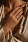 Ékszerpalota eljegyzési gyűrű 3,0ct G/VS gyémánttal BRK512 sárga arany