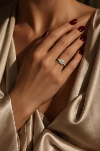 Ékszerpalota eljegyzési gyűrű 3,0ct G/VS gyémánttal BRK512 sárga arany