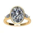 Ékszerpalota eljegyzési gyűrű 3,0ct G/VS gyémánttal BRK512 sárga arany