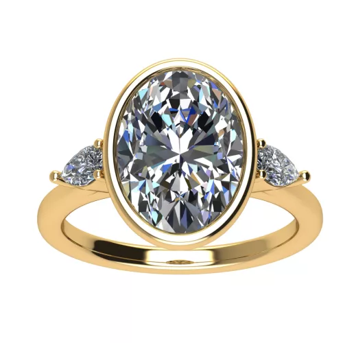 Ékszerpalota eljegyzési gyűrű 3,0ct G/VS gyémánttal BRK512 sárga arany