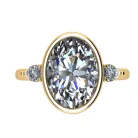 Ékszerpalota eljegyzési gyűrű 3,0ct G/VS gyémánttal BRK512 sárga arany
