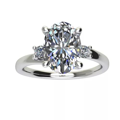 Ékszerpalota eljegyzési gyűrű 2,0ct gyémánttal BRK513 fehér arany