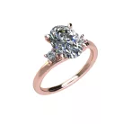 Ékszerpalota eljegyzési gyűrű 2,0ct G/VS gyémánttal BRK513 rozé arany