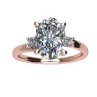 Ékszerpalota eljegyzési gyűrű 2,0ct G/VS gyémánttal BRK513 rozé arany