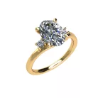 Ékszerpalota eljegyzési gyűrű 2,0ct G/VS gyémánttal BRK513 sárga arany