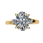 Ékszerpalota eljegyzési gyűrű 2,0ct G/VS gyémánttal BRK513 sárga arany