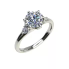 Ékszerpalota eljegyzési gyűrű 1,5ct G/VS gyémánttal BRK514 fehér arany