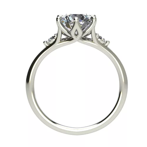 Ékszerpalota eljegyzési gyűrű 1,5ct G/VS gyémánttal BRK514 fehér arany