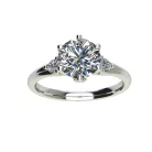 Ékszerpalota eljegyzési gyűrű 1,5ct G/VS gyémánttal BRK514 fehér arany