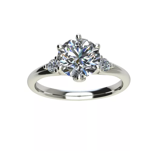 Ékszerpalota eljegyzési gyűrű 1,5ct G/VS gyémánttal BRK514 fehér arany