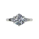 Ékszerpalota eljegyzési gyűrű 1,5ct G/VS gyémánttal BRK514 fehér arany