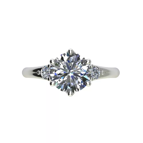 Ékszerpalota eljegyzési gyűrű 1,5ct G/VS gyémánttal BRK514 fehér arany