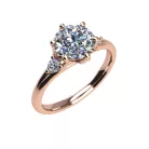 Ékszerpalota eljegyzési gyűrű 1,5ct G/VS gyémánttal BRK514 rozé arany