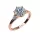 Ékszerpalota eljegyzési gyűrű 1,5ct G/VS gyémánttal BRK514 rozé arany