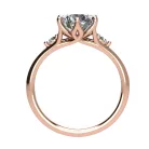 Ékszerpalota eljegyzési gyűrű 1,5ct G/VS gyémánttal BRK514 rozé arany