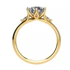 Ékszerpalota eljegyzési gyűrű 1,5ct G/VS gyémánttal BRK514 sárga arany