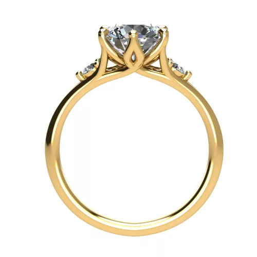 Ékszerpalota eljegyzési gyűrű 1,5ct G/VS gyémánttal BRK514 sárga arany