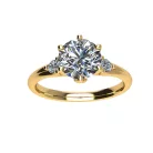 Ékszerpalota eljegyzési gyűrű 1,5ct G/VS gyémánttal BRK514 sárga arany