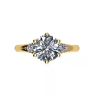 Ékszerpalota eljegyzési gyűrű 1,5ct G/VS gyémánttal BRK514 sárga arany