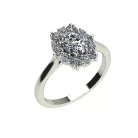 Ékszerpalota eljegyzési gyűrű 0,7ct G/VS gyémánttal BRK515 fehér arany