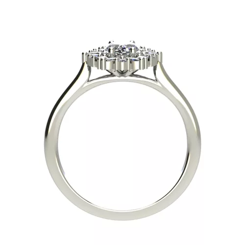 Ékszerpalota eljegyzési gyűrű 0,7ct G/VS gyémánttal BRK515 fehér arany