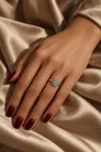 Ékszerpalota eljegyzési gyűrű 0,7ct G/VS gyémánttal BRK515 fehér arany