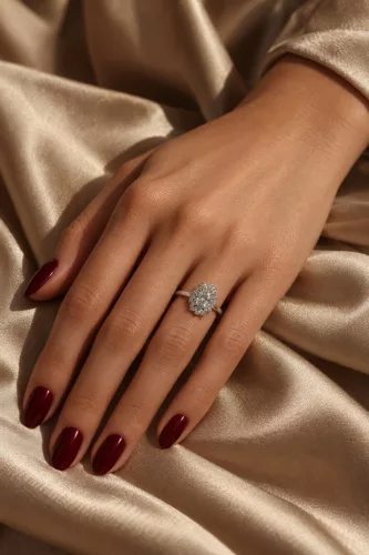 Ékszerpalota eljegyzési gyűrű 0,7ct G/VS gyémánttal BRK515 fehér arany