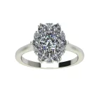 Ékszerpalota eljegyzési gyűrű 0,7ct G/VS gyémánttal BRK515 fehér arany