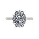 Ékszerpalota eljegyzési gyűrű 0,7ct G/VS gyémánttal BRK515 fehér arany
