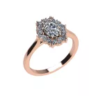 Ékszerpalota eljegyzési gyűrű 0,7ct G/VS gyémánttal BRK515 rozé arany