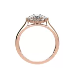 Ékszerpalota eljegyzési gyűrű 0,7ct G/VS gyémánttal BRK515 rozé arany