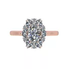 Ékszerpalota eljegyzési gyűrű 0,7ct G/VS gyémánttal BRK515 rozé arany