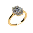 Ékszerpalota eljegyzési gyűrű 0,7ct G/VS gyémánttal BRK515 sárga arany