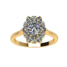 Ékszerpalota eljegyzési gyűrű 0,7ct G/VS gyémánttal BRK515 sárga arany