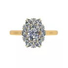 Ékszerpalota eljegyzési gyűrű 0,7ct G/VS gyémánttal BRK515 sárga arany