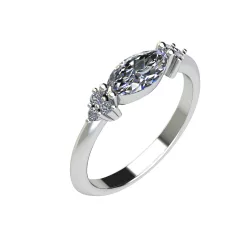   Ékszerpalota eljegyzési gyűrű 0,7ct gyémánttal BRK516 fehér arany