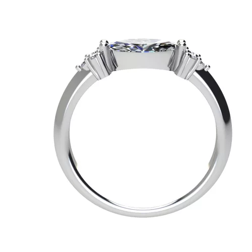 Ékszerpalota eljegyzési gyűrű 0,7ct gyémánttal BRK516 fehér arany