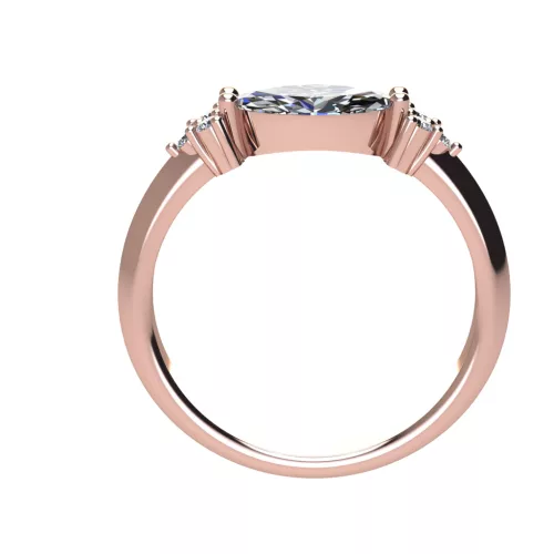 Ékszerpalota eljegyzési gyűrű 0,7ct G/VS gyémánttal BRK516 rozé arany