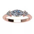 Ékszerpalota eljegyzési gyűrű 0,7ct G/VS gyémánttal BRK516 rozé arany