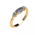 Ékszerpalota eljegyzési gyűrű 0,7ct G/VS gyémánttal BRK516 sárga arany
